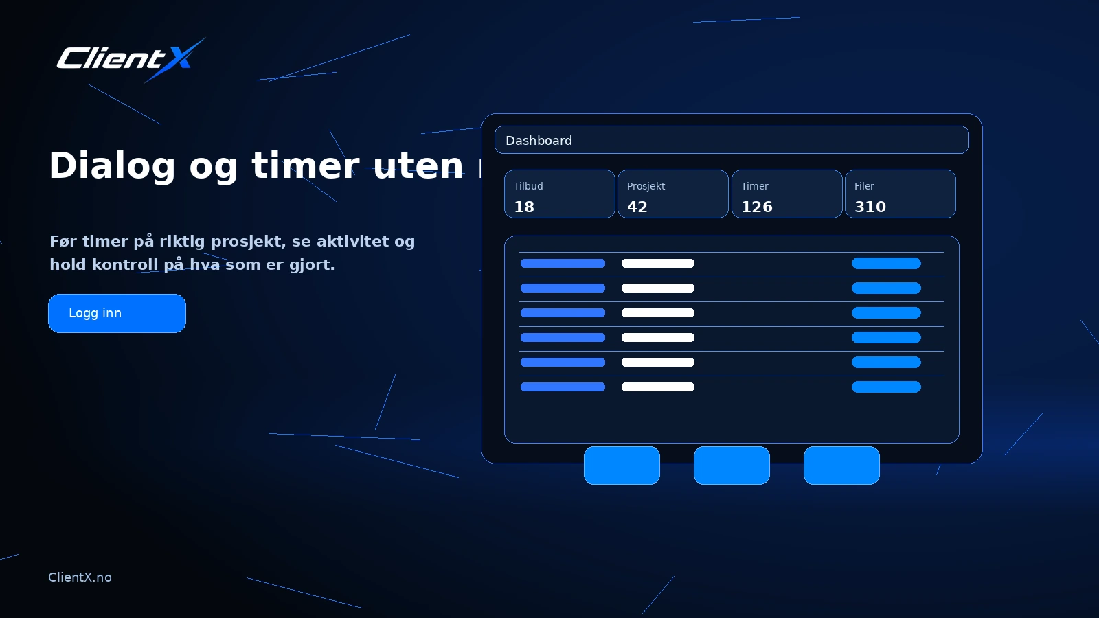 Dialog og timer i ClientX